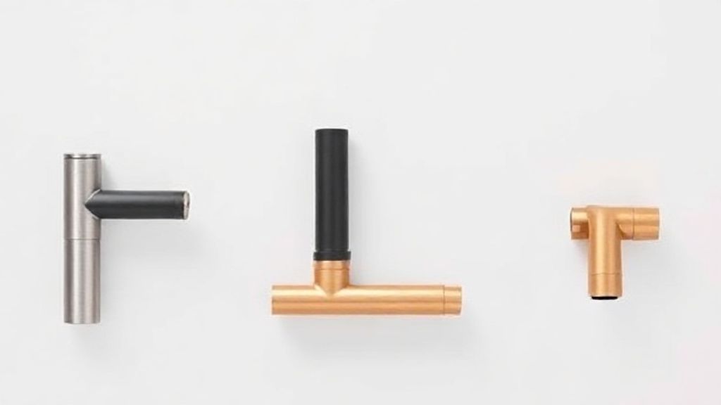 Variedade de acabamentos: cromado, preto fosco, dourado e cobre lado a lado.