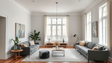 Ambiente moderno renovado apenas com uso estratégico de tinta.