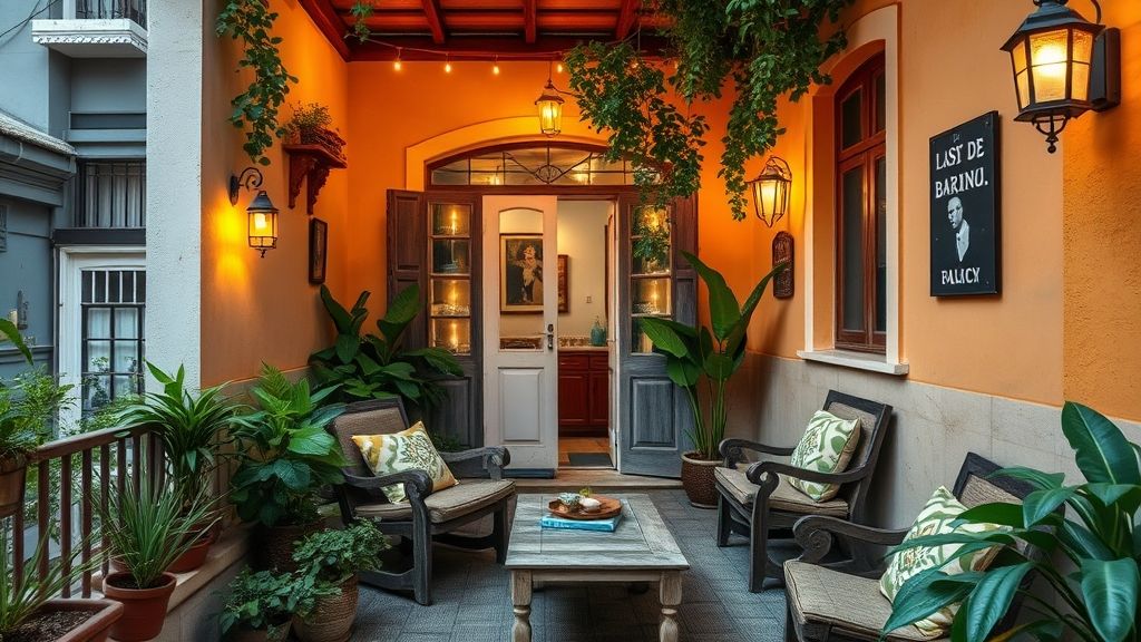 Varanda residencial decorada com inspiração nas ruas mais lindas do Brasil